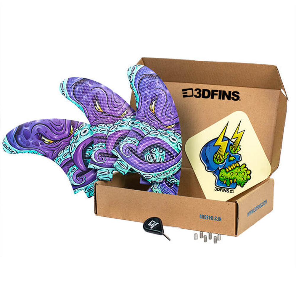 3D Fins - Thruster Medium - Kracken (FCS1/FCS2/Futures)