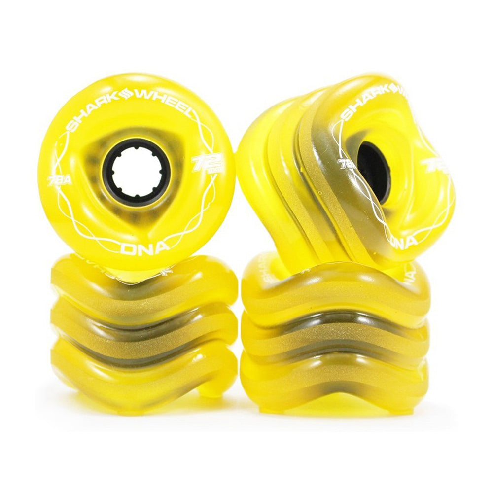 Shark Wheel - Shark Wheel - DNA Formula - 72mm Skateboard Wheels - Transparent Amber - Products - The Mysto Spot
